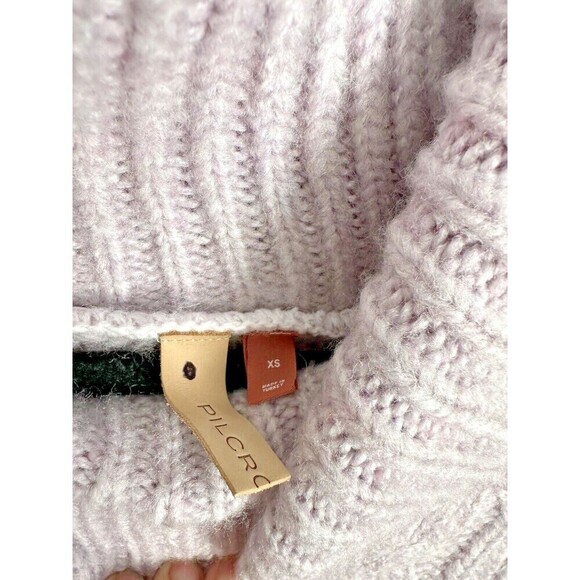 Anthropologie Pilcro Sweater Womens Size XS Boho Open Shoulder Cable Knit Tunic - Picture 7 of 9